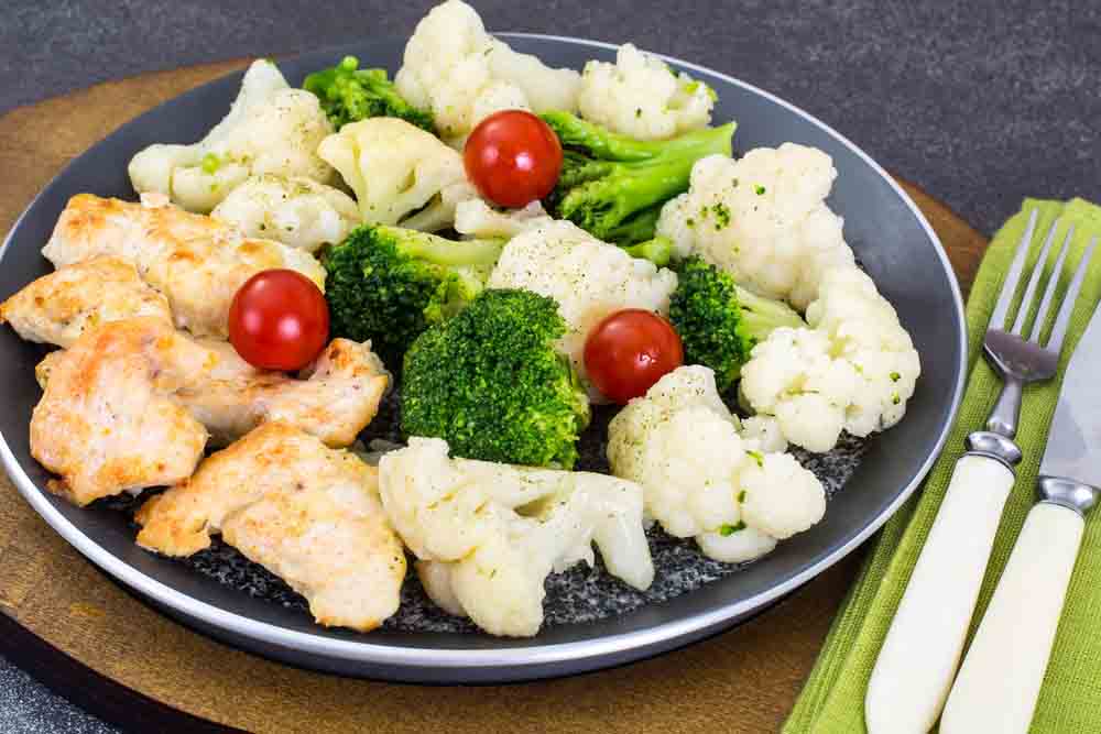 Lemon Tarragon Chicken with Cauliflower and Artichokes