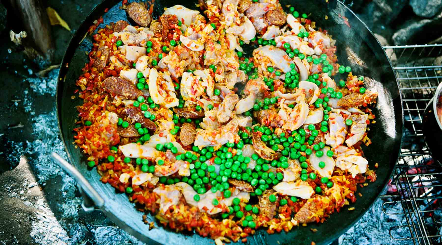 Paella with Smoked Tofu and Chorizo-Style Veggie Sausages